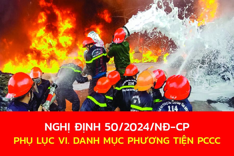 PHỤ LỤC VI. DANH MỤC PHƯƠNG TIỆN PCCC THEO NGHỊ ĐỊNH SỐ 50/2024/NĐ-CP 