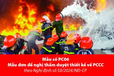 Mẫu số PC06: Mẫu đơn đề nghị thẩm duyệt thiết kế  về PCCC theo Nghị định số 50/2024/NĐ-CP