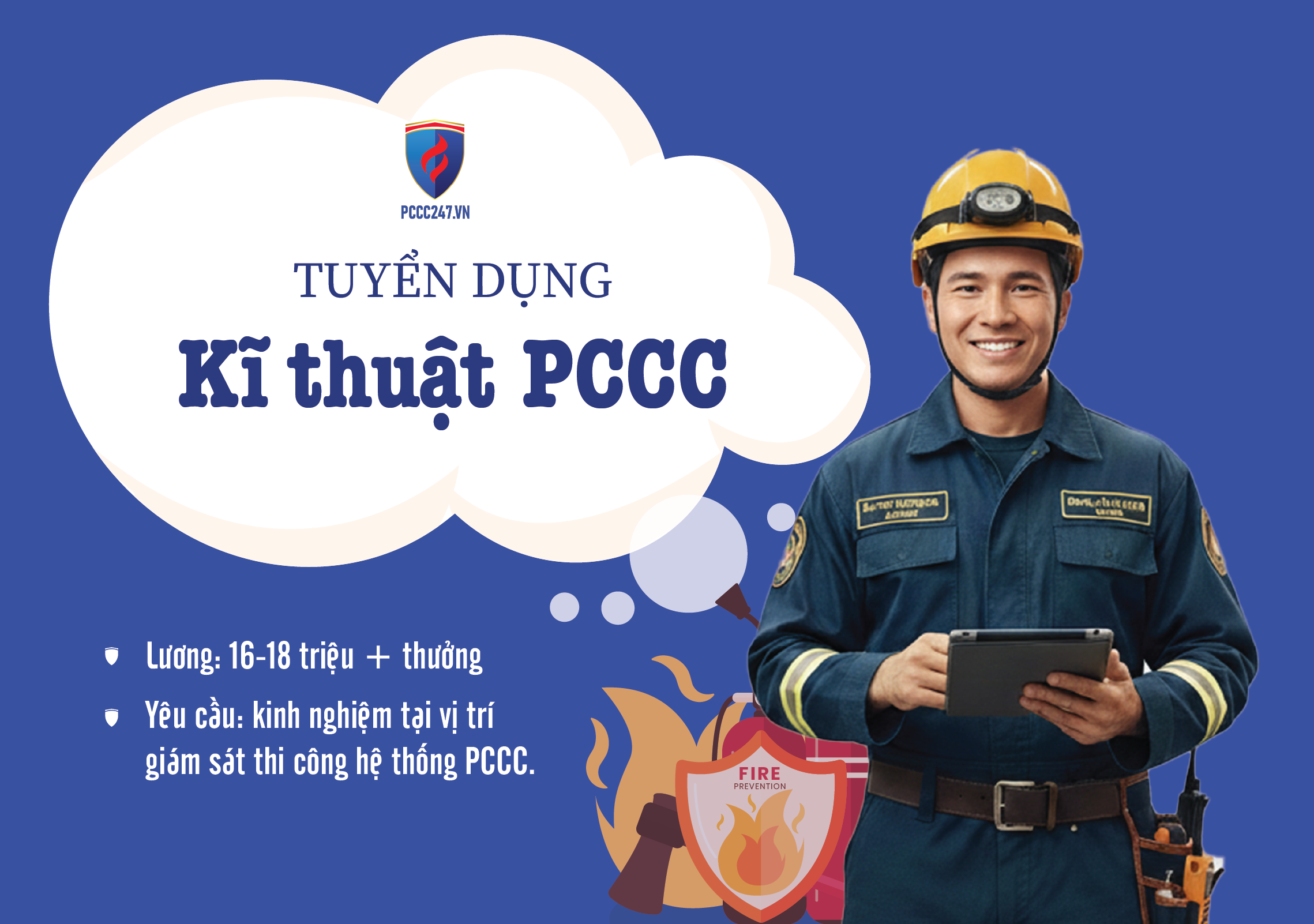 Pccc247.vn - Tuyển dụng nhân viên KỸ THUẬT PCCC - Tháng 10/2025