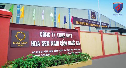 Thi công hệ thống pccc tại Công ty Hoa Sen Nghệ An