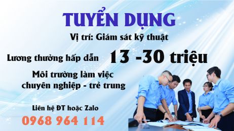 Tuyển dụng Giám Sát Kỹ Thuật PCCC