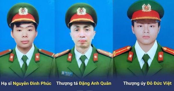 Thăng quân hàm với 3 cán bộ, chiến sĩ dũng cảm hy sinh khi chữa cháy